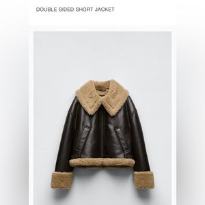 Zara double sided short jacket - size M
